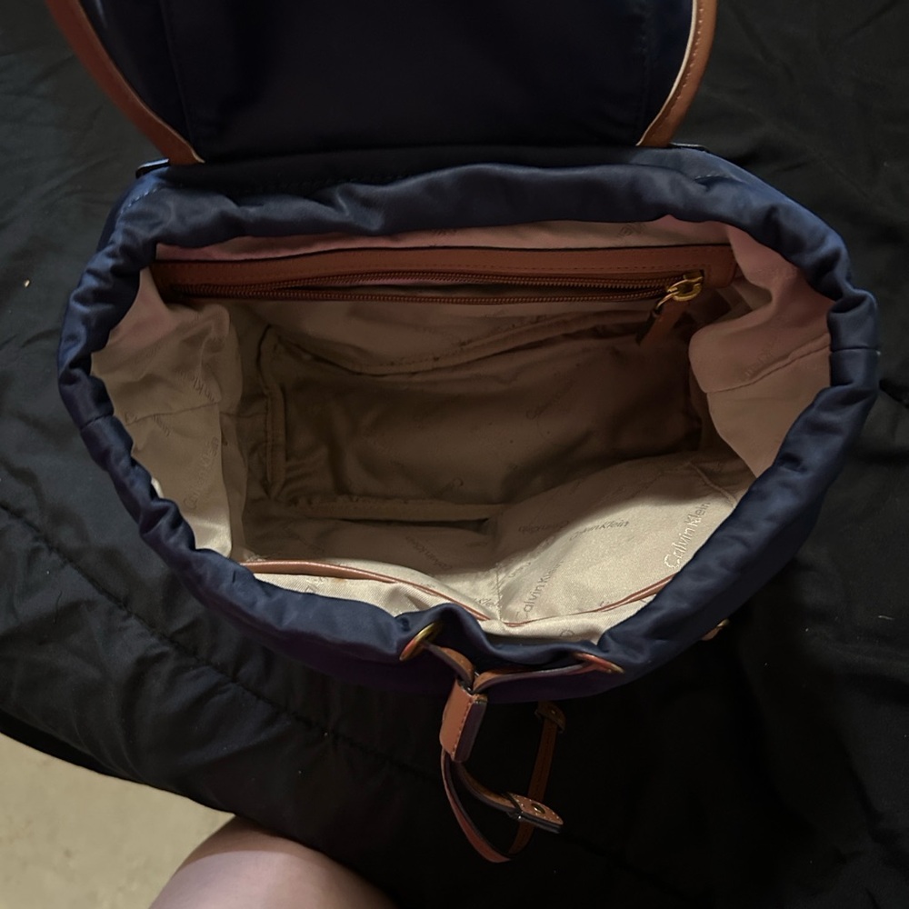Calvin Klein Blue and Brown Backpack - Picture 2 of 5
